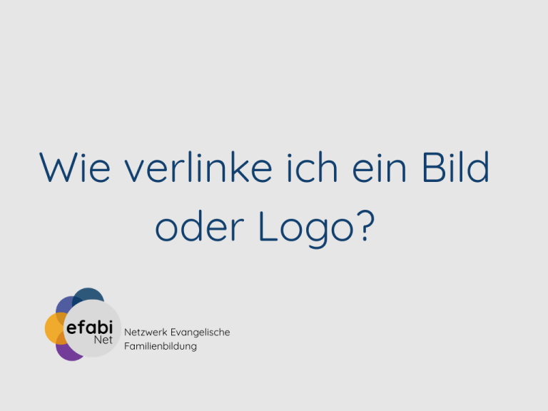 Ein Bild oder Logo verlinken Ein Bild oder Logo verlinken
