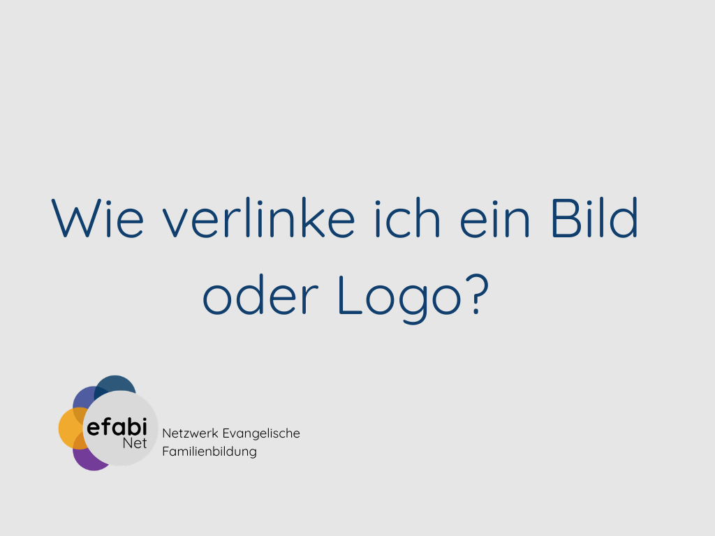 Ein Bild oder Logo verlinken