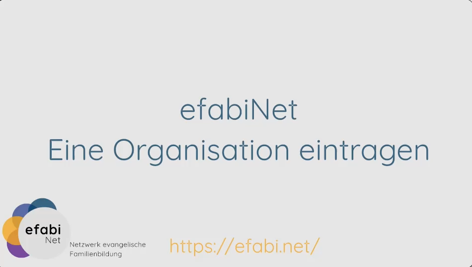 Ein Organisation eintragen