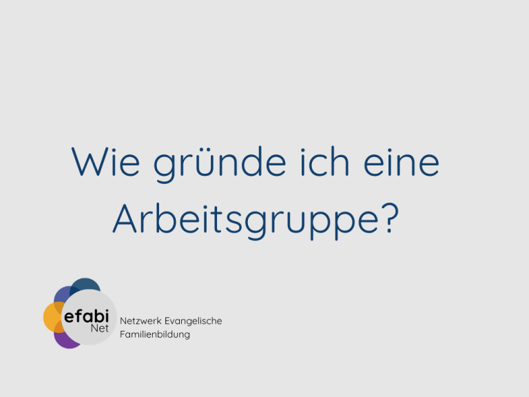 Wie gründe ich eine Arbeitsgruppe?